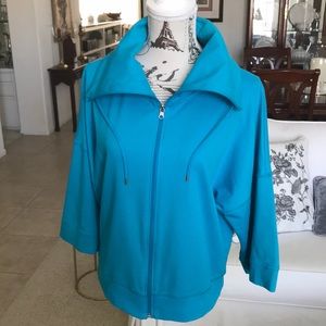 Cute comfy zip up front top by Chaps NWOT